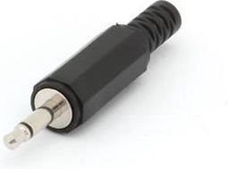 MANNELIJKE 3.5mm MONO JACK - PLASTIC - ZWART (CA110H)