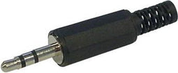 MANNELIJKE 3.5mm STEREO JACK - PLASTIC - ZWART (CA111)
