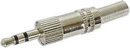 MANNELIJKE 3.5mm STEREO JACK - VERNIKKELD (CA004)
