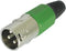 MANNELIJKE 3P XLR PLUG - VERNIKKELD - GROEN (CA101G)