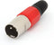 MANNELIJKE 3P XLR PLUG - VERNIKKELD - ROOD (CA101R)