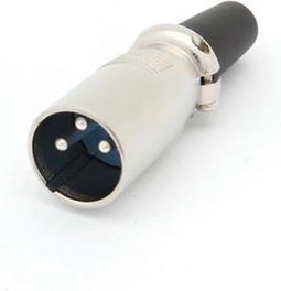 MANNELIJKE 3P XLR PLUG, VERNIKKELD, SHORT TYPE (CA093)