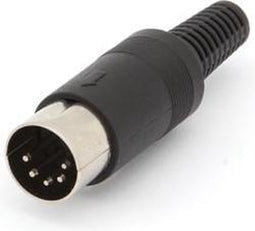 MANNELIJKE 5P DIN PLUG ZWART (CA082)