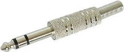 MANNELIJKE 6.35mm STEREO JACK - VERNIKKELD (CA022)