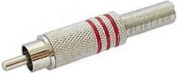 Mannelijke Rca Plug - Vernikkeld - Rood