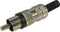 MANNELIJKE RCA PLUG - VERNIKKELD - ZWART (CA116B)