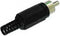 MANNELIJKE RCA PLUG - ZWART (CA047B)