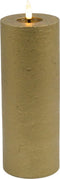 Mansion atmosphere - Gouden led kaars rustic 20x7,5cm