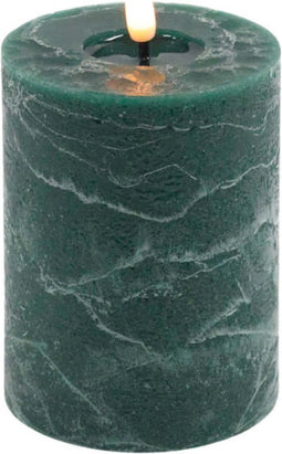 Mansion atmosphere - Groene led kaars rustic 10x7,5cm
