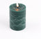 Mansion atmosphere - Groene led kaars rustic 10x7,5cm