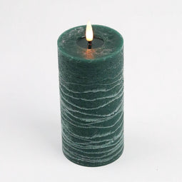 Mansion atmosphere - Groene led kaars rustic 15x7,5cm