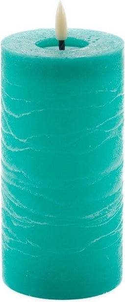 Mansion Atmosphere Led Kaars - Led kaars 7.5 x 15cm - groen - flikkerende bewegende vlam - met timer en dim functie
