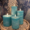 Mansion atmosphere - led kaars rustic blauw 10x7,5cm
