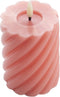 Mansion atmosphere - swirl led kaars donker roze 10x7,5cm