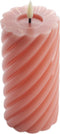 Mansion atmosphere - swirl led kaars donker roze 15x7,5cm
