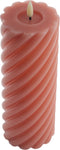 Mansion atmosphere - swirl led kaars donker roze 20x7,5cm