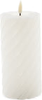 Mansion atmosphere - swirl led kaars ivoor 15x7,5cm