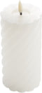Mansion atmosphere - swirl led kaars ivoor 15x7,5cm