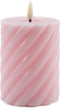 Mansion atmosphere - swirl led kaars licht roze 10x7,5cm