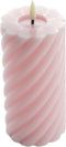 Mansion atmosphere - swirl led kaars licht roze 15x7,5cm
