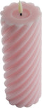 Mansion atmosphere - swirl led kaars licht roze 20x7,5cm