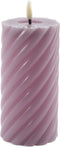 Mansion atmosphere - swirl led kaars lila 15x7,5cm