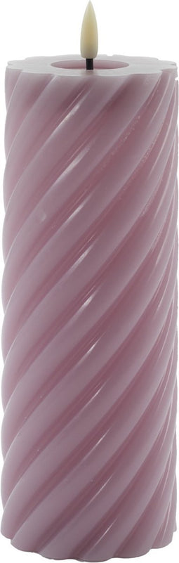 Mansion atmosphere - swirl led kaars lila 20x7,5cm