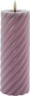 Mansion atmosphere - swirl led kaars lila 20x7,5cm