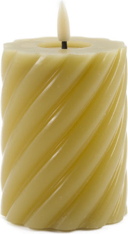 Mansion atmosphere - swirl led kaars mos 10x7,5cm