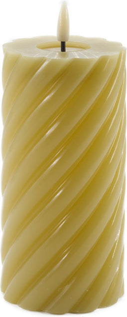 Mansion atmosphere - swirl led kaars mos 15x7,5cm