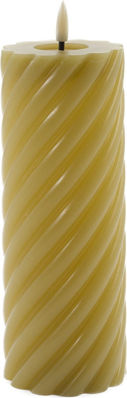 Mansion atmosphere - swirl led kaars mos 20x7,5cm