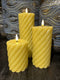 Mansion atmosphere - swirl led kaars mos 20x7,5cm