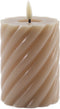 Mansion atmosphere - swirl led kaars zand 10x7,5cm