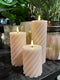 Mansion atmosphere - swirl led kaars zand 10x7,5cm