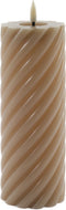 Mansion atmosphere - swirl led kaars zand 20x7,5cm