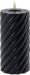 Mansion atmosphere - swirl led kaars zwart 15x7,5cm