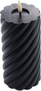 Mansion atmosphere - swirl led kaars zwart 15x7,5cm