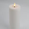 Mansion atmosphere - Witte led kaars rustic 20x7,5cm