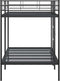 vidaXL - Stapelbed - zonder - matras - 107x203 - cm - staal - zwart