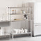 vidaXL - Keukenwerktafel - met - bovenschap - 110x55x150 - cm - roestvrij - staal