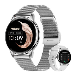 Maoo Ventura AMOLED Smartwatch Dames Zilver Wit