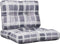 vidaXL Bankkussens pallet 2 st ruitpatroon grijs