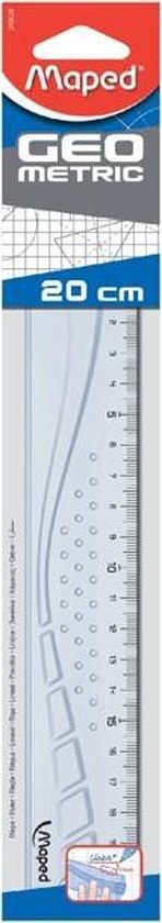 Maped liniaal Geometric 20 cm transparant