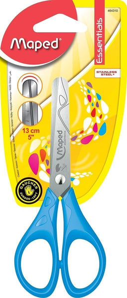 Maped Linkshandige Schaar met Ronde Punt + Cm-Verdeling RVS Assorti