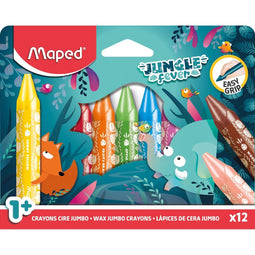 Maped - Waskrijt maped jungle fever jumbo set a 12 kleuren