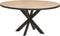 Ronde eiken eettafel Bern Ø120 cm Visgraat - Naturel