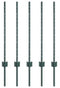 vidaXL - Hekpalen - 5 - stuks - U-profiel - Groen - 80 - cm - Staal