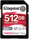 Kingston Canvas React Plus V60 - SD-kaart - 512GB - UHS-II U3 V60 - Snelheden tot 280MB/s