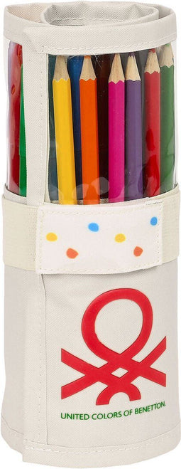 Schooletui met Accessoires Benetton Topitos (27 Onderdelen) (7 x 20 x 7 cm)