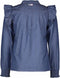 B.Nosy Y108-5111 - Meisjes Blouse - Denim met ruffle - Maat 146/152